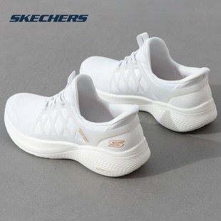 春季 女鞋 Skechers 網(wǎng)面閃穿運(yùn) 穿脫健步鞋 休閑鞋 25新款 斯凱奇