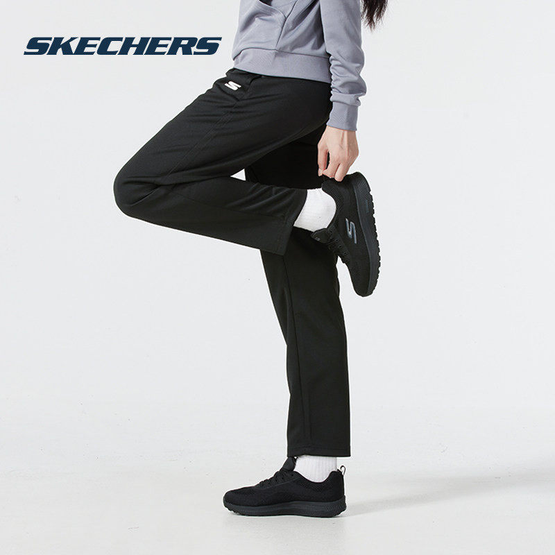 斯凯奇（Skechers）长裤女款春夏2026新款黑色运动裤简约百搭女士