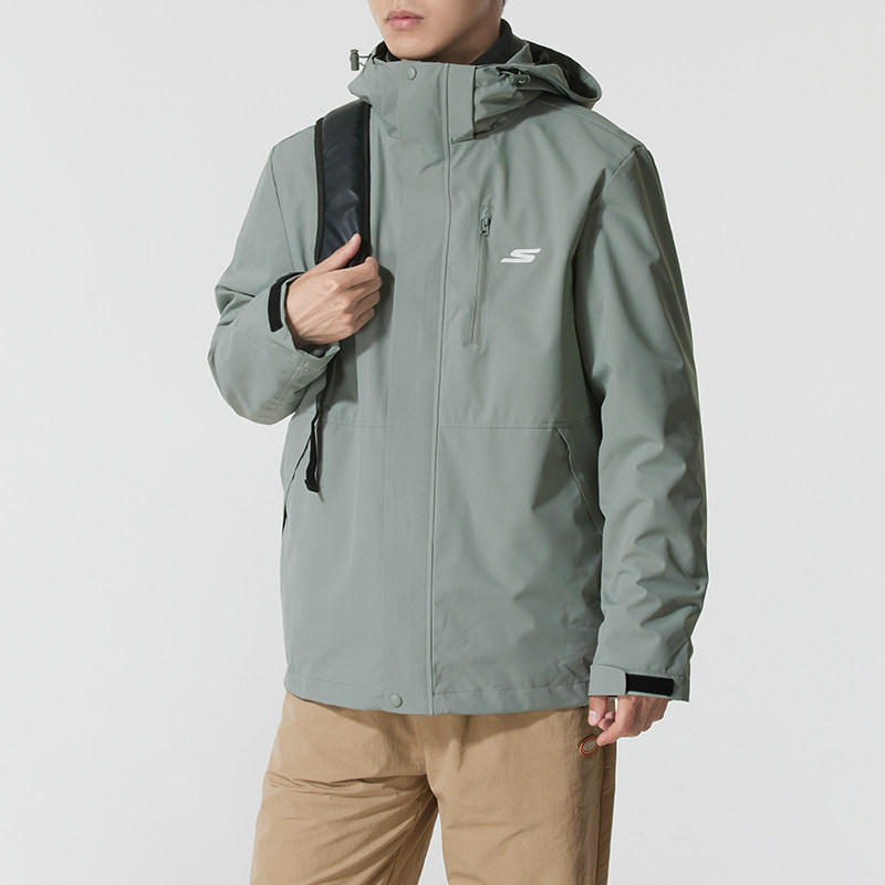 斯凯奇（Skechers）男装女装 冬季新款运动服跑步健身训练外套时