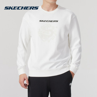 斯凯奇（Skechers）卫衣男装 冬季新款运动服跑步健身训练上衣时