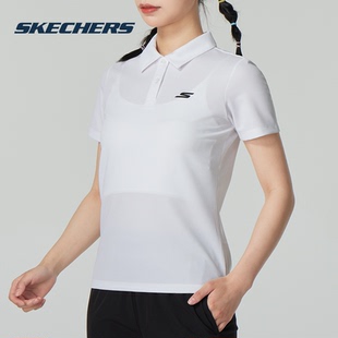 POLO衫 运动上 Skechers 时尚 斯凯奇 休闲短袖 2025夏季 女款 新款