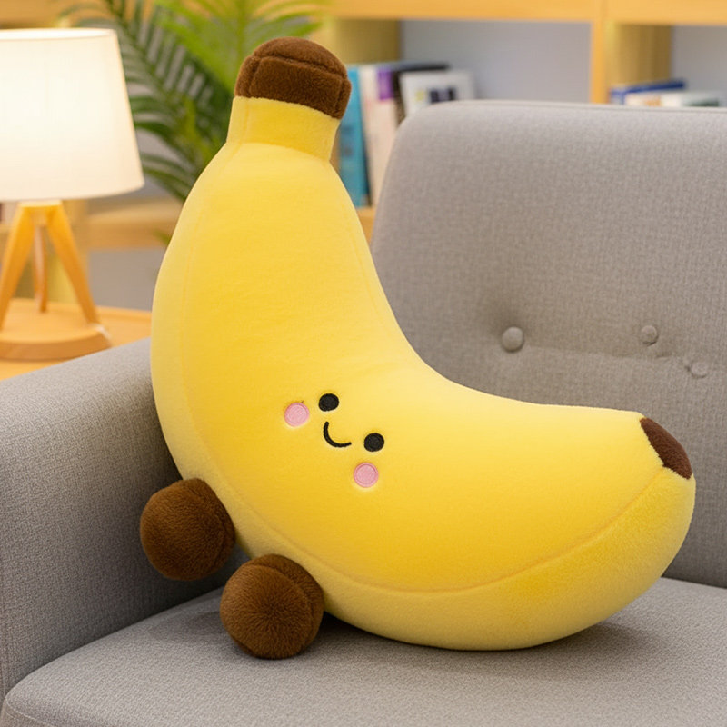 绿色香蕉毛绒玩具水果抱枕靠垫焦虑女生毛绒公仔超软床上睡觉玩偶,玩具/童车/益智/积木/模型,毛绒/玩偶/公仔/布艺类玩具,淘宝优惠券,粉丝福利购,淘宝优惠卷