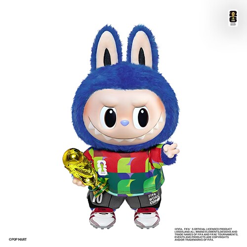壹号泡泡玛特拉布布THE MONSTERS × FIFA Catch the Win搪胶毛绒