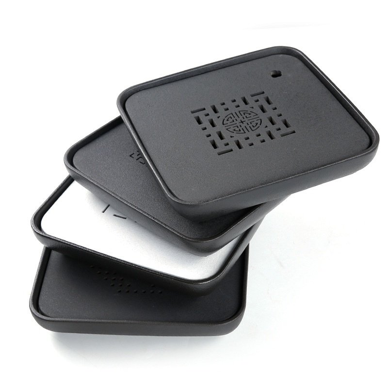 陶瓷正方盘黑陶干泡茶盘加工嵌入式功夫茶台礼品加logo图案茶具,餐饮具,茶盘,淘宝优惠券,粉丝福利购,淘宝优惠卷