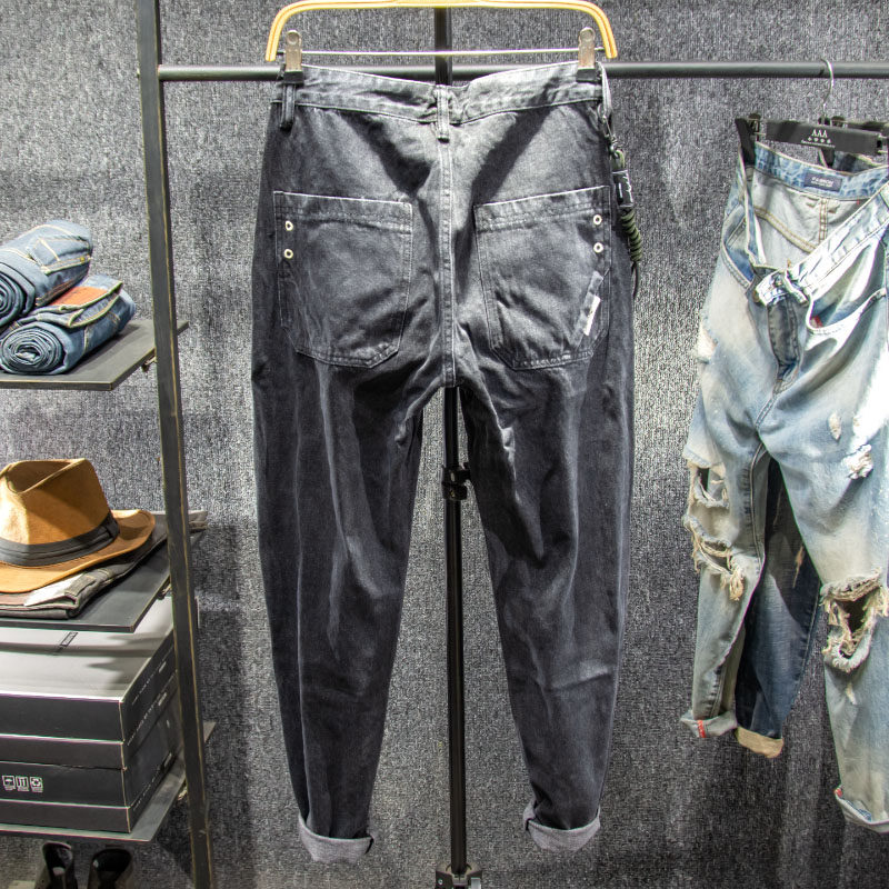 三古木棉日系大码胖子裤子男秋冬款宽松直筒牛仔裤男潮牌哈伦裤,男装,牛仔裤,淘宝优惠券,粉丝福利购,淘宝优惠卷