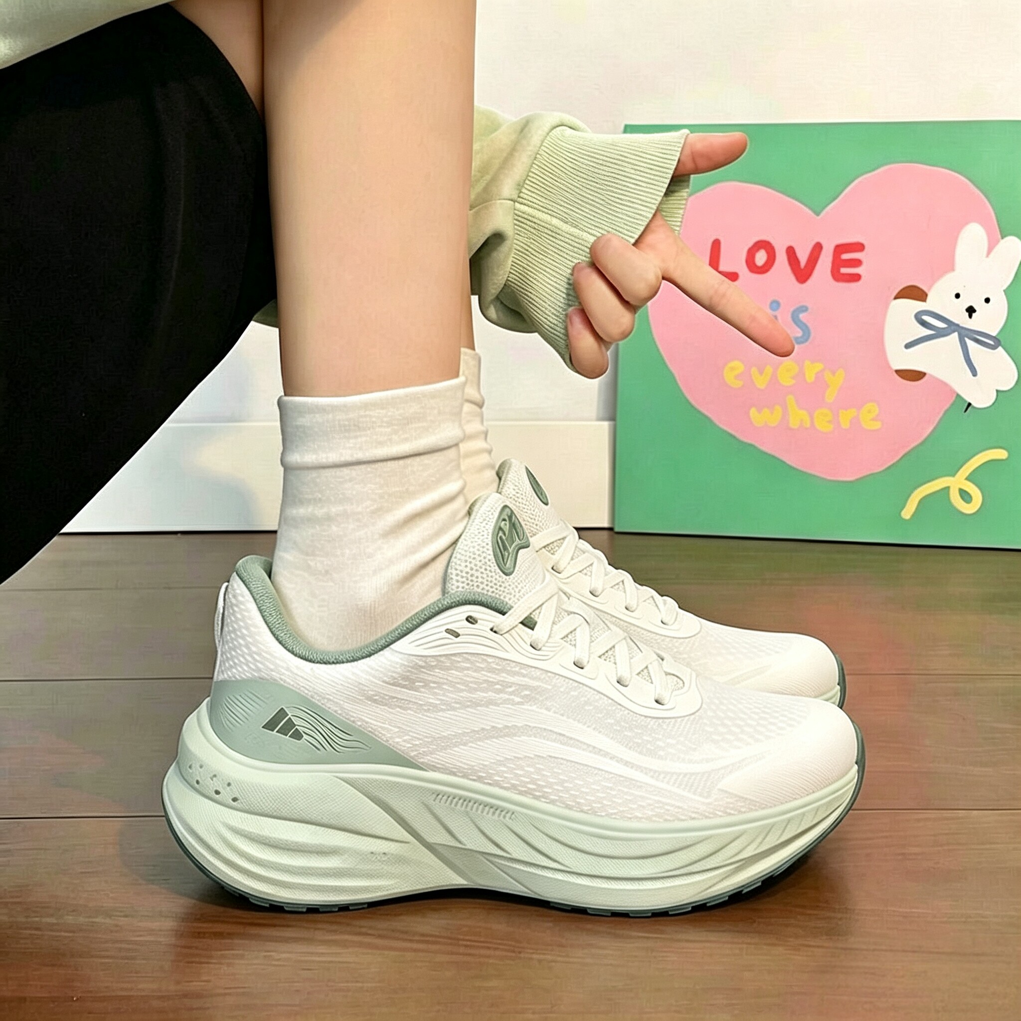 adidas阿迪达斯女鞋跑步鞋透气轻便正品运动鞋秋季新款跑鞋KJ0216