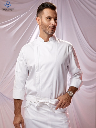 RozeChef Дышащий лонгслив для работы с молнией, рабочая одежда, делается под заказ