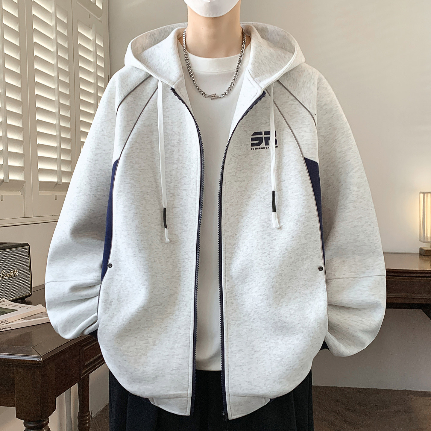 春季13青少年卫衣开衫12岁男孩初中学生14大童男装运动棒球服外套