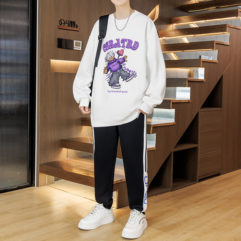 春季卫衣男孩12-15岁初高中学生长袖t恤14青少年13大童16运动套装