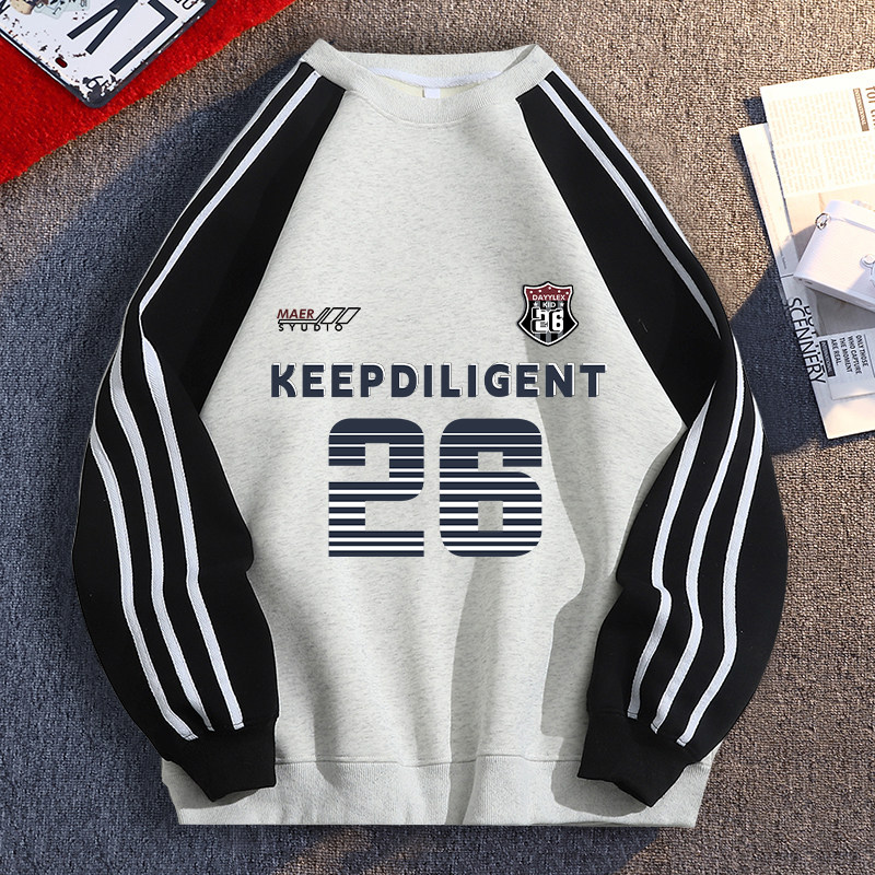 秋季青少年纯棉卫衣男孩13岁初中学生14潮牌15大童16宽松长袖T恤