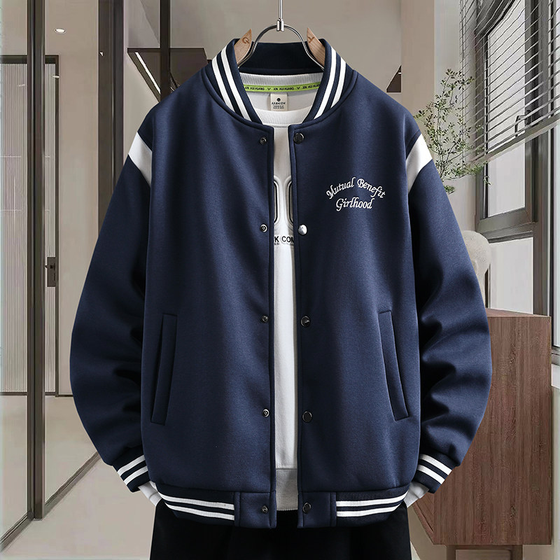 13青少年春秋季运动棒球服外套12男孩15岁初中学生14大童开衫夹克