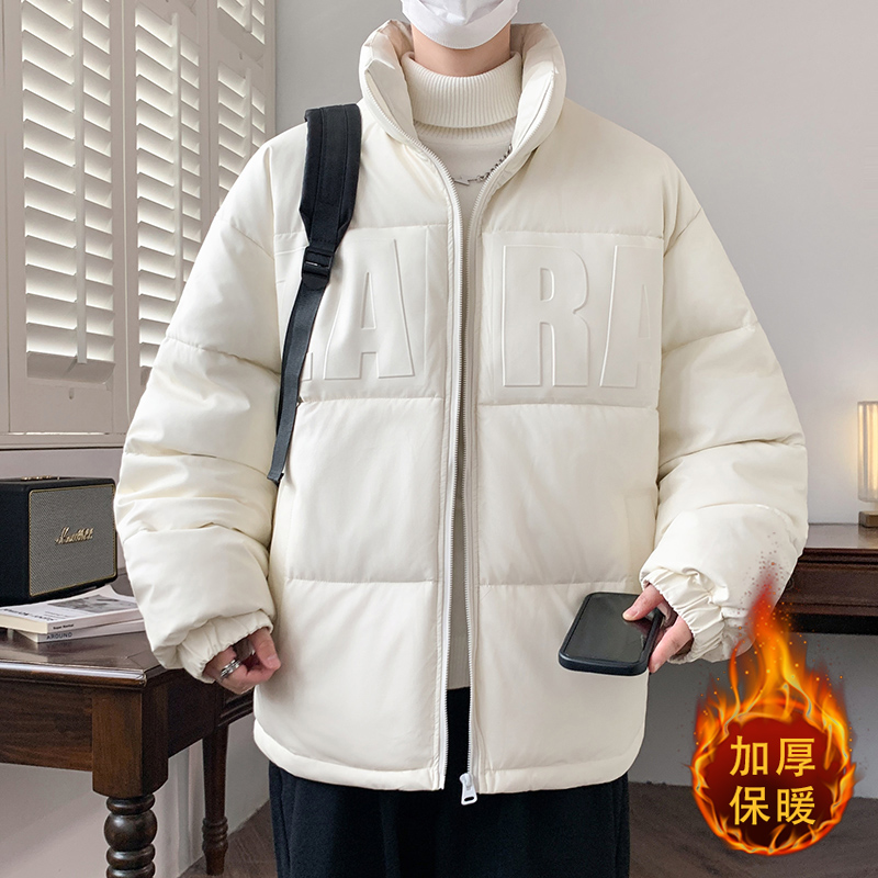 13初高中学生加厚棉衣外套12岁15男孩帅气防寒冬装14大童羽绒棉服