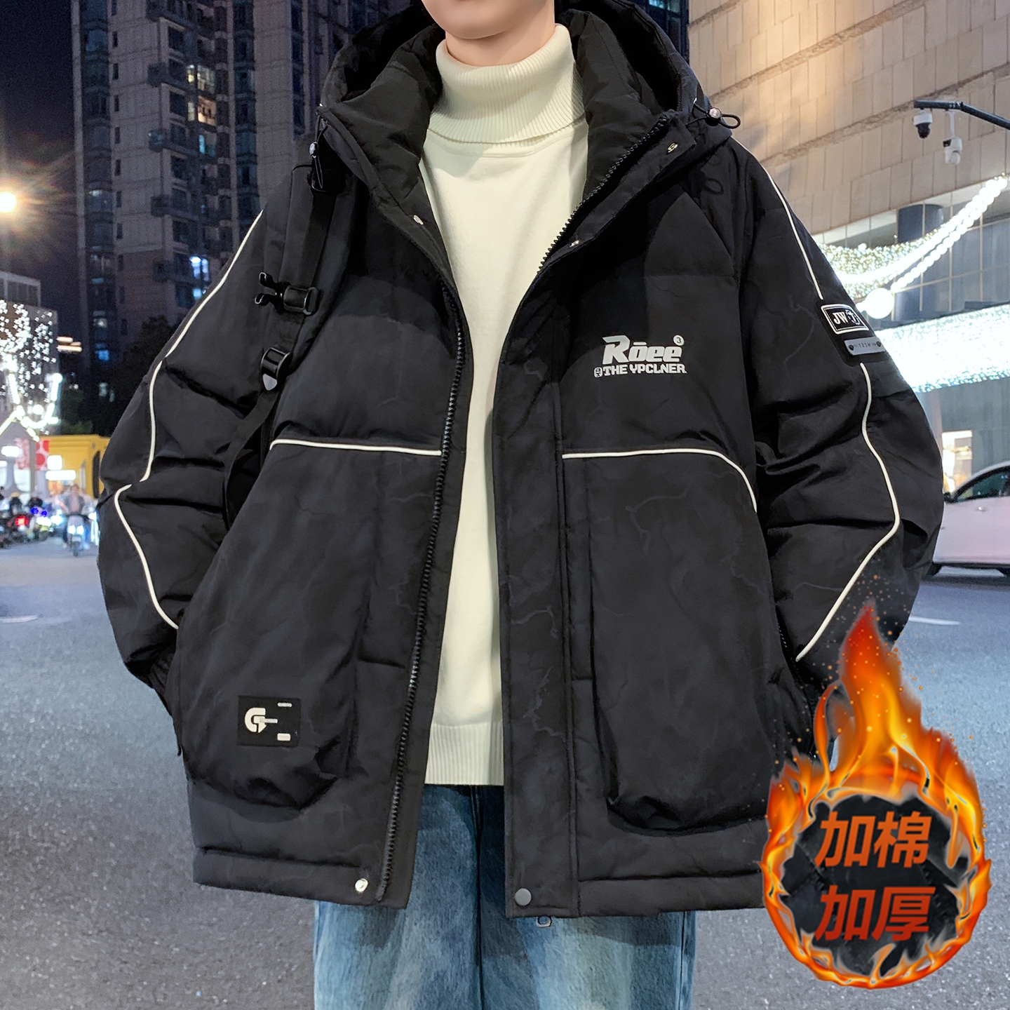 冬季加厚宽松棉衣男孩羽绒棉服14