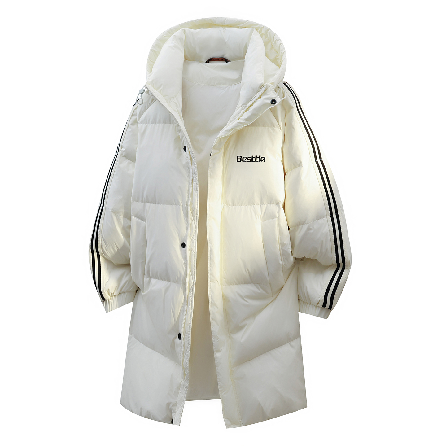 青少年冬季潮流宽松中长款羽绒服