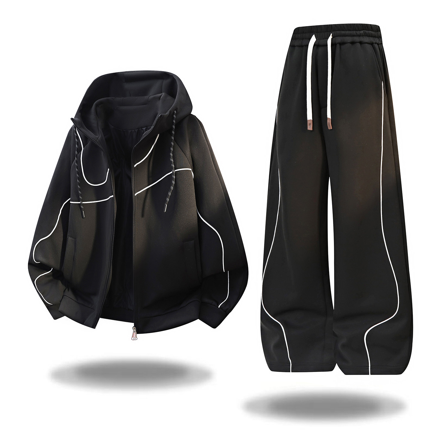 春季宽松卫衣开衫男孩15岁初高中学生13青少年14大童休闲运动套装