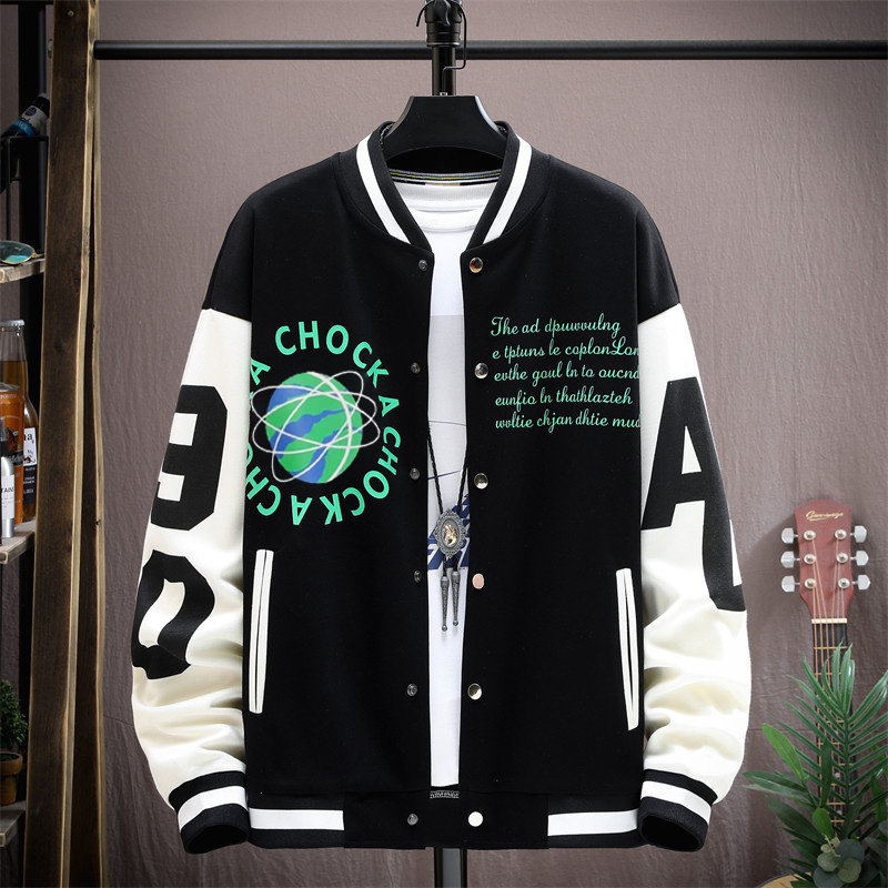 青少年纯棉棒球服12-15岁男孩14初中生13大童特大号运动夹克外套