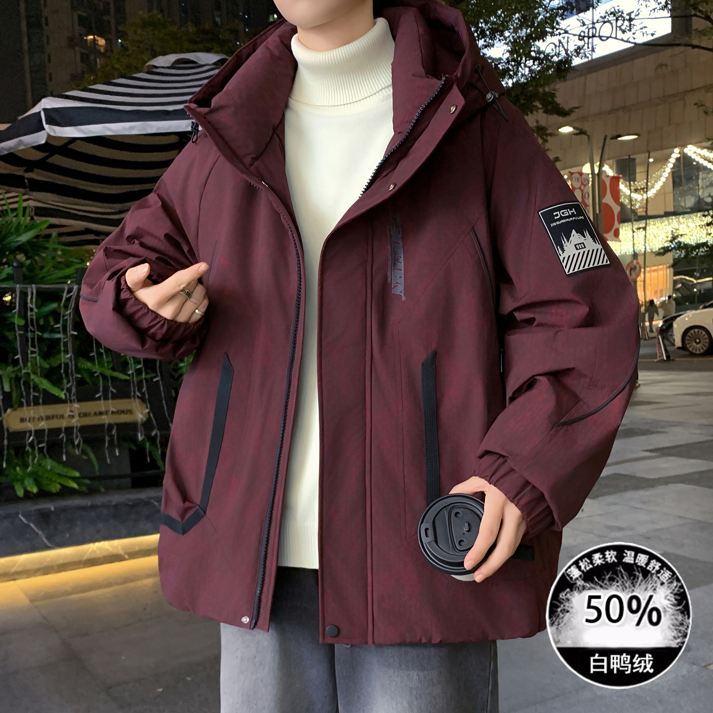 冬季13青少年宽松羽绒服防寒外套