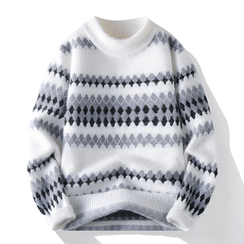 冬季潮流宽松打底毛衣13男孩14初高中学生15岁大童16半高领针织衫