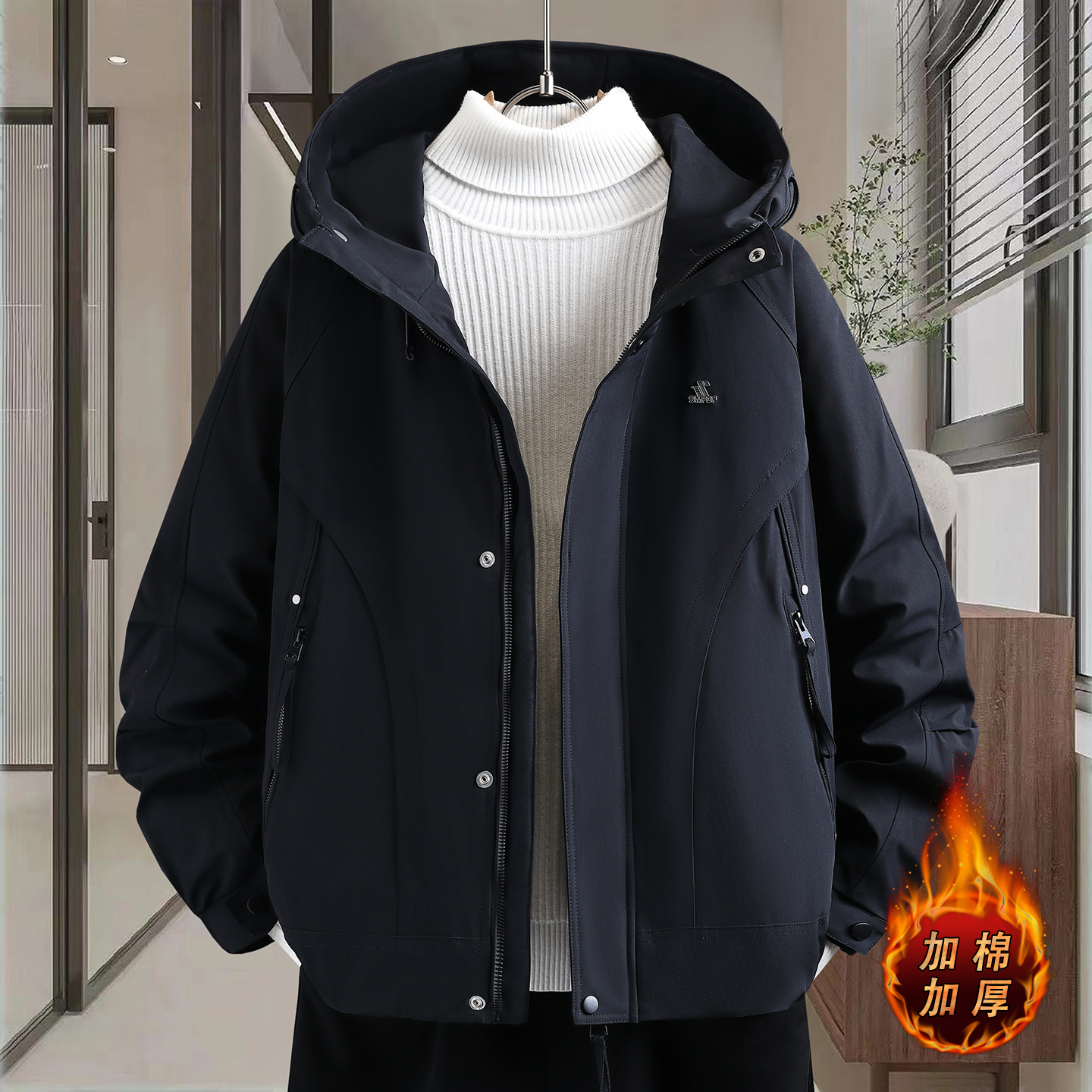 冬季男孩加厚棉衣宽松羽绒棉服14