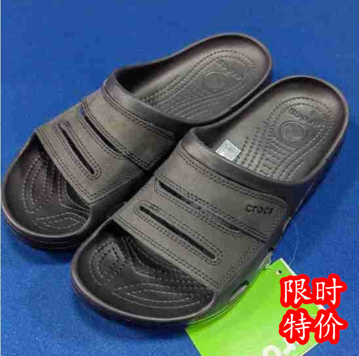 cross男鞋一字拖尤肯真皮拖鞋夏季休闲防滑露趾凉鞋软底沙滩鞋男