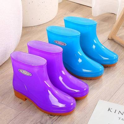 杜德男女时尚筒靴男防水工作 雨鞋夏天下雨天劳保新款靴子新品