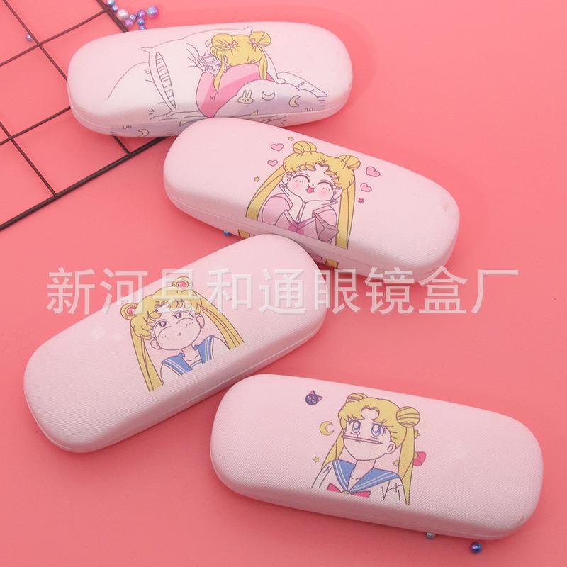 韩国小清新男女学生眼镜盒马口铁时尚卡通可爱少女心软妹文艺