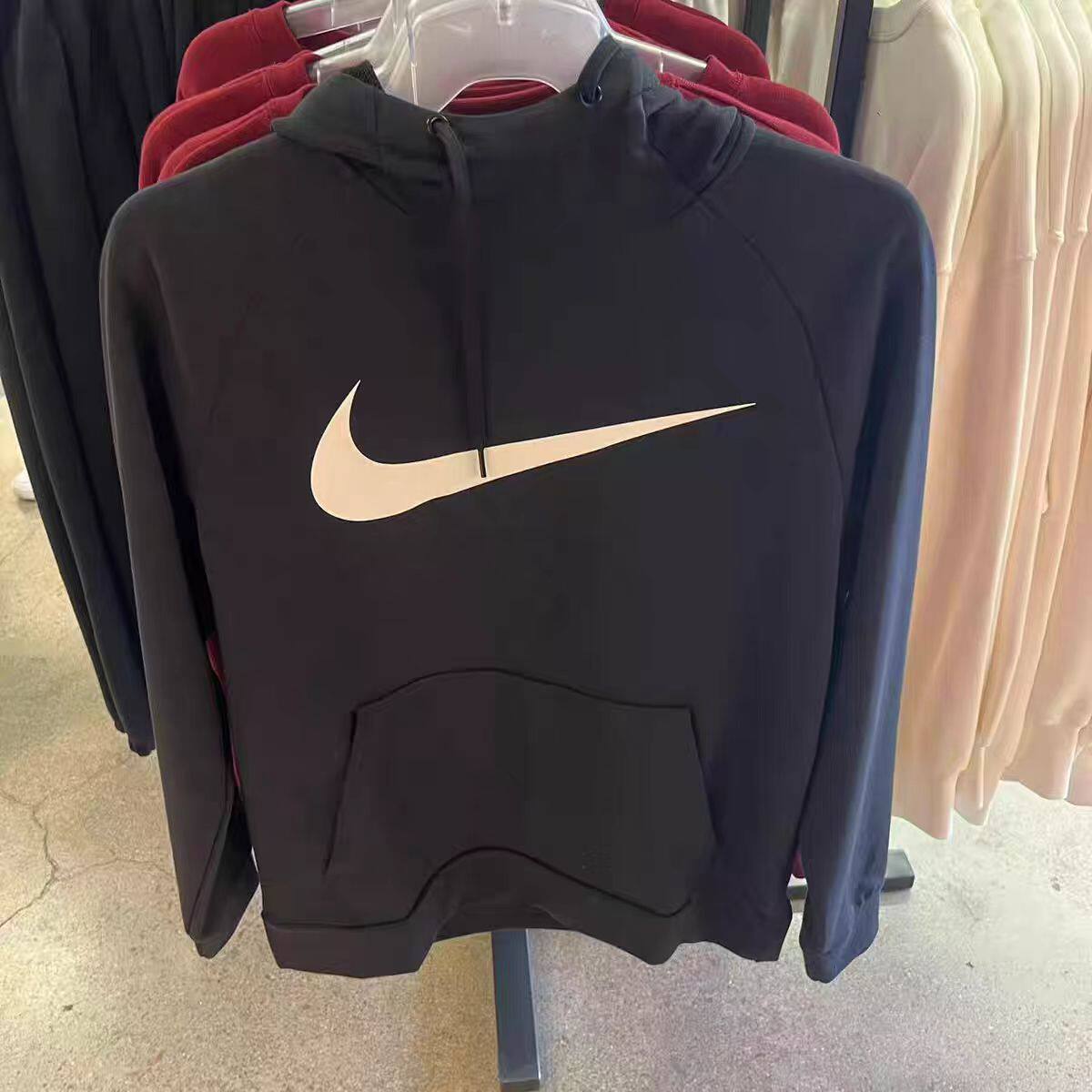 Nike/耐克男子大LOGO印花透气运动休闲连帽卫衣套头衫CZ2426-010