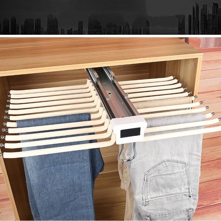 伸缩可调双排精品裤架推拉活动抽屉西裤橱柜安家具式双轨橱柜五金在类目 基础建材, 家用五金, 家具五金, 柜内裤架中 - 来自Buy2taobao.com提供专业的淘宝代购服务