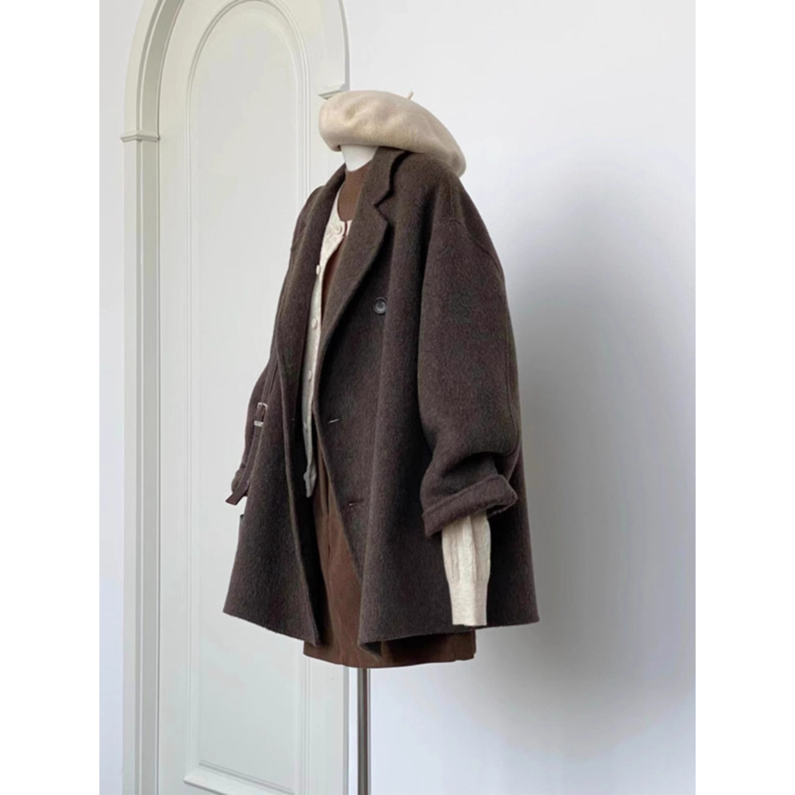 西装呢子大衣女短款2024秋冬季新款毛呢外套冬天小个子韩系高级感