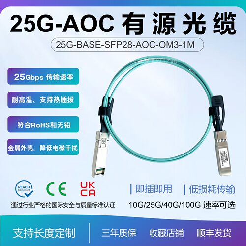 纤亿通AOC光缆SFP28-25GOM3