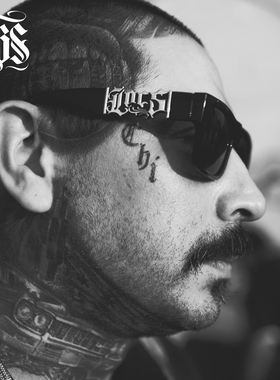 LOCS西海岸匪帮奇卡诺Chicano Gangsta小众硬汉金色字母LOGO墨镜