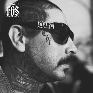 LOCS西海岸匪帮奇卡诺Chicano Gangsta小众硬汉金色字母LOGO墨镜