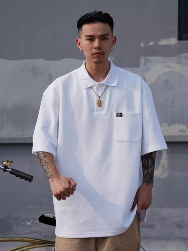 美式复古重磅宽松POLO衫