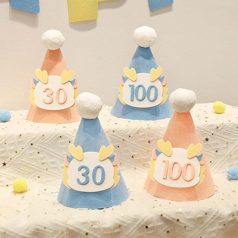 龙宝宝婴儿满月布置帽子拍照道具