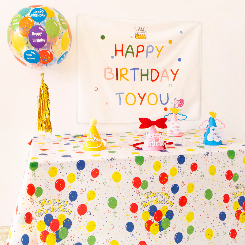 ins一次性波点餐布聚会甜品台