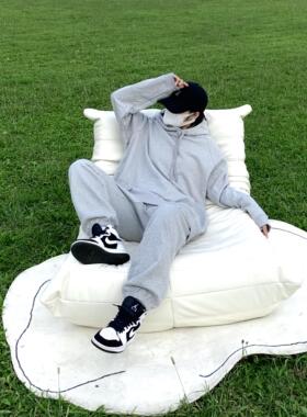 清仓 Recycled Cotton重磅毛圈美式束脚卫裤运动裤宽松男女情侣