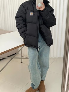 情侣款北方真正双面穿羽绒服外套男加绒加厚保暖羊羔绒222034