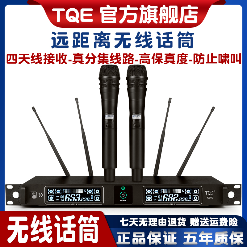 tqe G600TQE/防啸叫真分集无线话筒一拖二专业舞台专用主持演出远