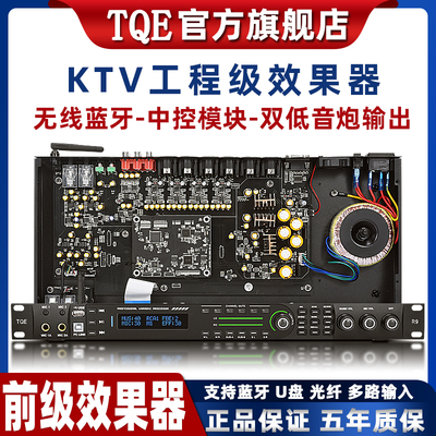 TQE/R9 专业KTV工程前级器话筒抑制防啸叫混响数字家用混音器