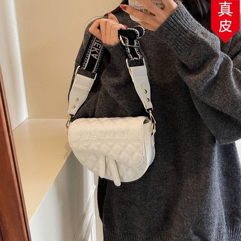 宽带奢百搭包轻包包复古通勤时尚女包斜枕头单肩女包大容量挎真皮