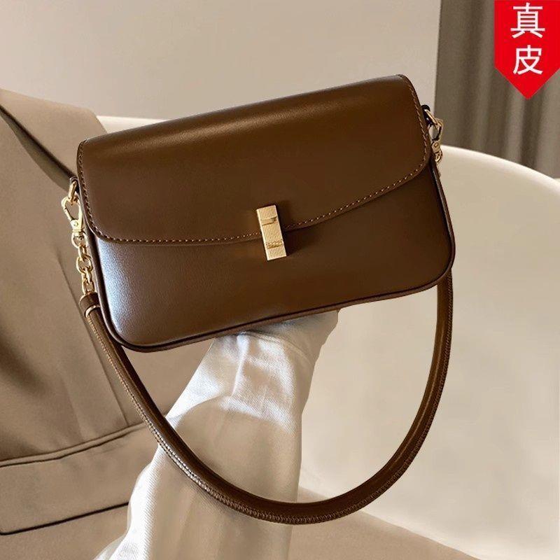 小女士复古包百搭包轻奢通勤真皮高级单肩斜挎包通勤小包方感新款