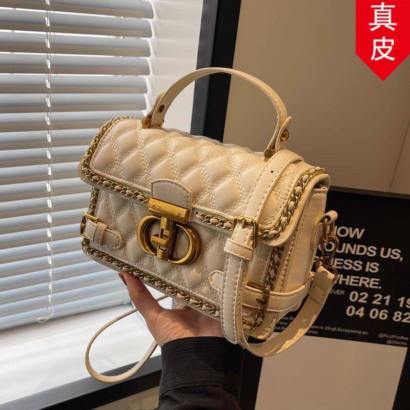真皮时尚时尚复古风小宽带小方包
