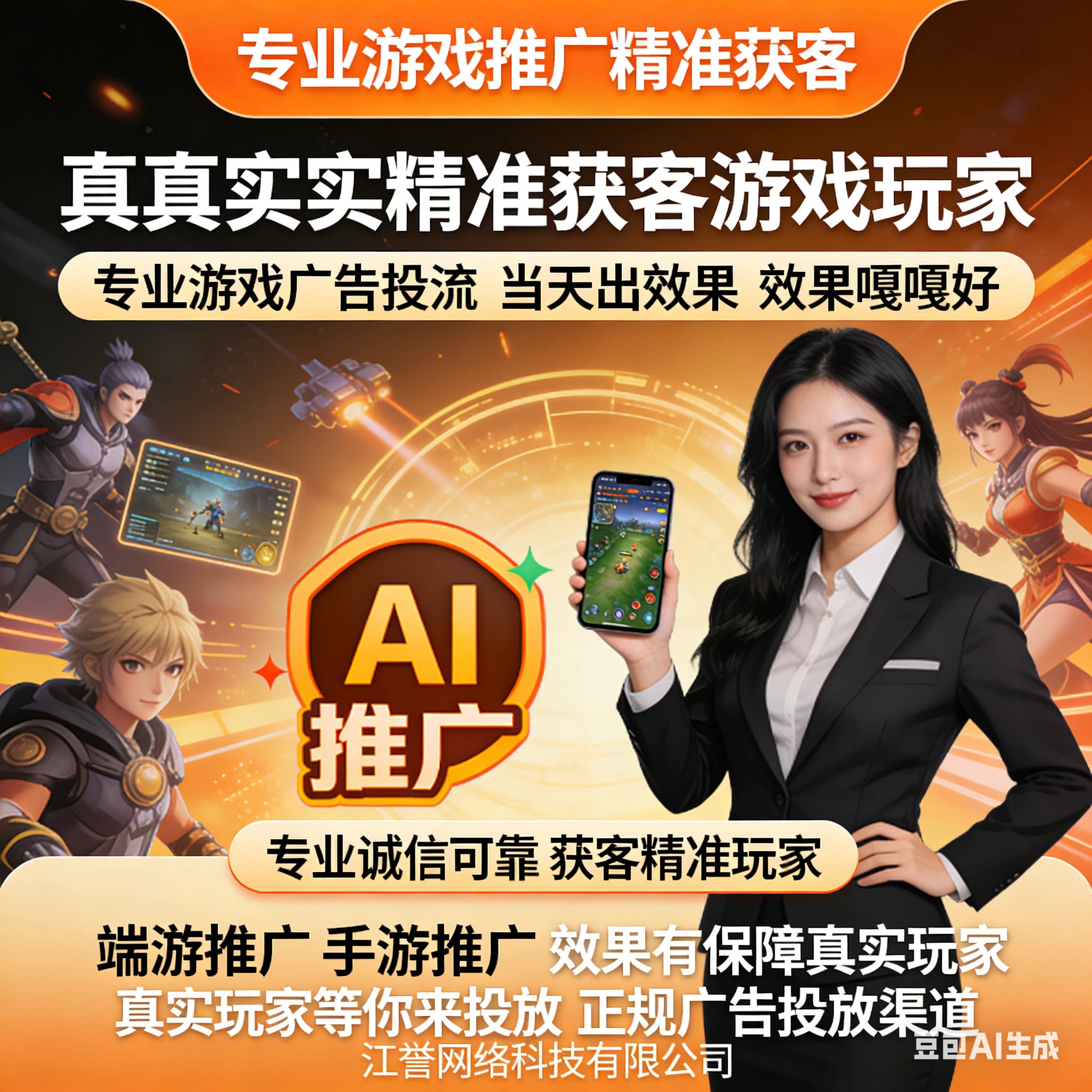 手游游戏推广平台真实玩家推广宣传广告投放平台