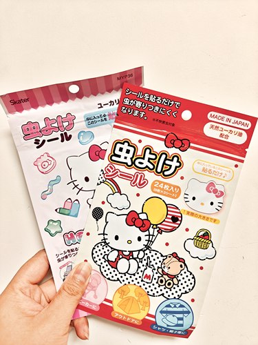 现货日本三丽鸥hellokitty驱蚊贴吉伊卡哇儿童防蚊贴天然桉树精油