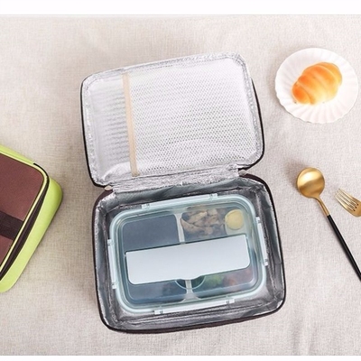 长方形保温饭盒袋手提学生上班族带饭便当包加厚铝箔保温袋饭盒包