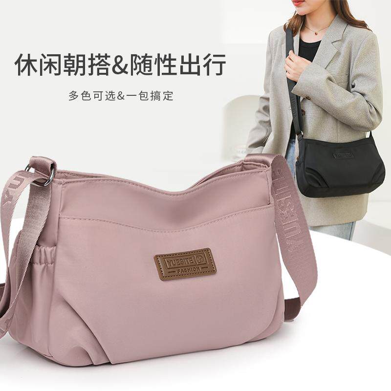牛津布斜挎包女轻便多层尼龙帆布妈妈包中年女士单肩斜跨小包通勤