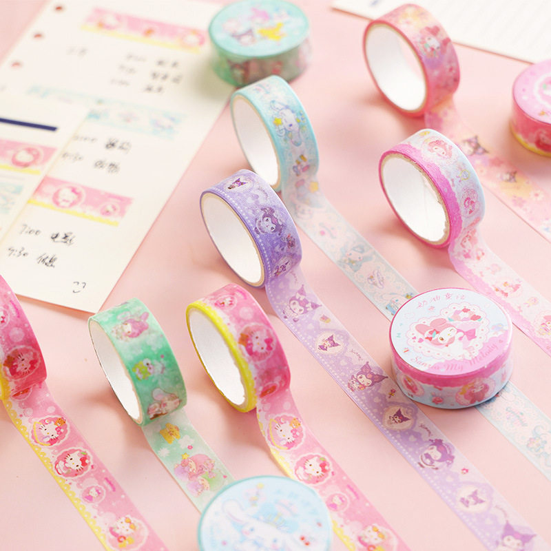 卡通花筏日记主题背景和纸胶带少女diy装饰贴画封口手账胶带日记