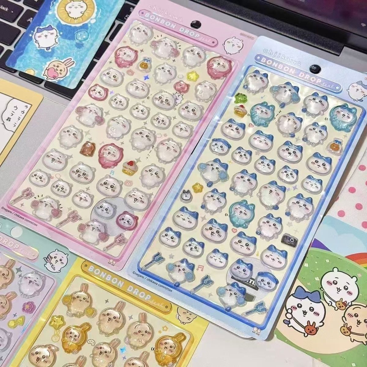 吉伊卡哇乌萨奇水晶立体浮雕贴纸小八吉伊贴纸创意实心贴chiikawa,文具电教/文化用品/商务用品,贴纸/立体贴纸,淘宝优惠券,粉丝福利购,淘宝优惠卷