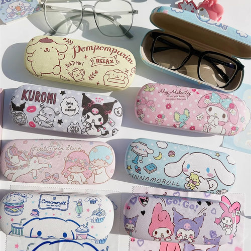 日系眼镜盒可爱皮革近视眼镜学生