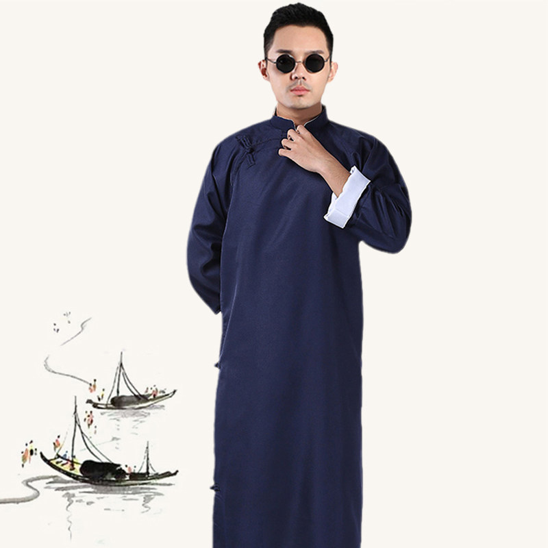 CROSSTALK GOWNS PERFORMANCE COSTUMES ALLEGRO COSTUMES REPUBLIC OF CHINA CAFTANSAM COSTUMES CHILDREN YOUNG STUDENTS MENS ROBES BLACK HORSE COATS